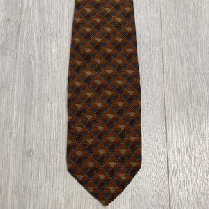 🔥BUNDLESALE Mens Barneys New York Diamond Pattern Silk Luxury Tie